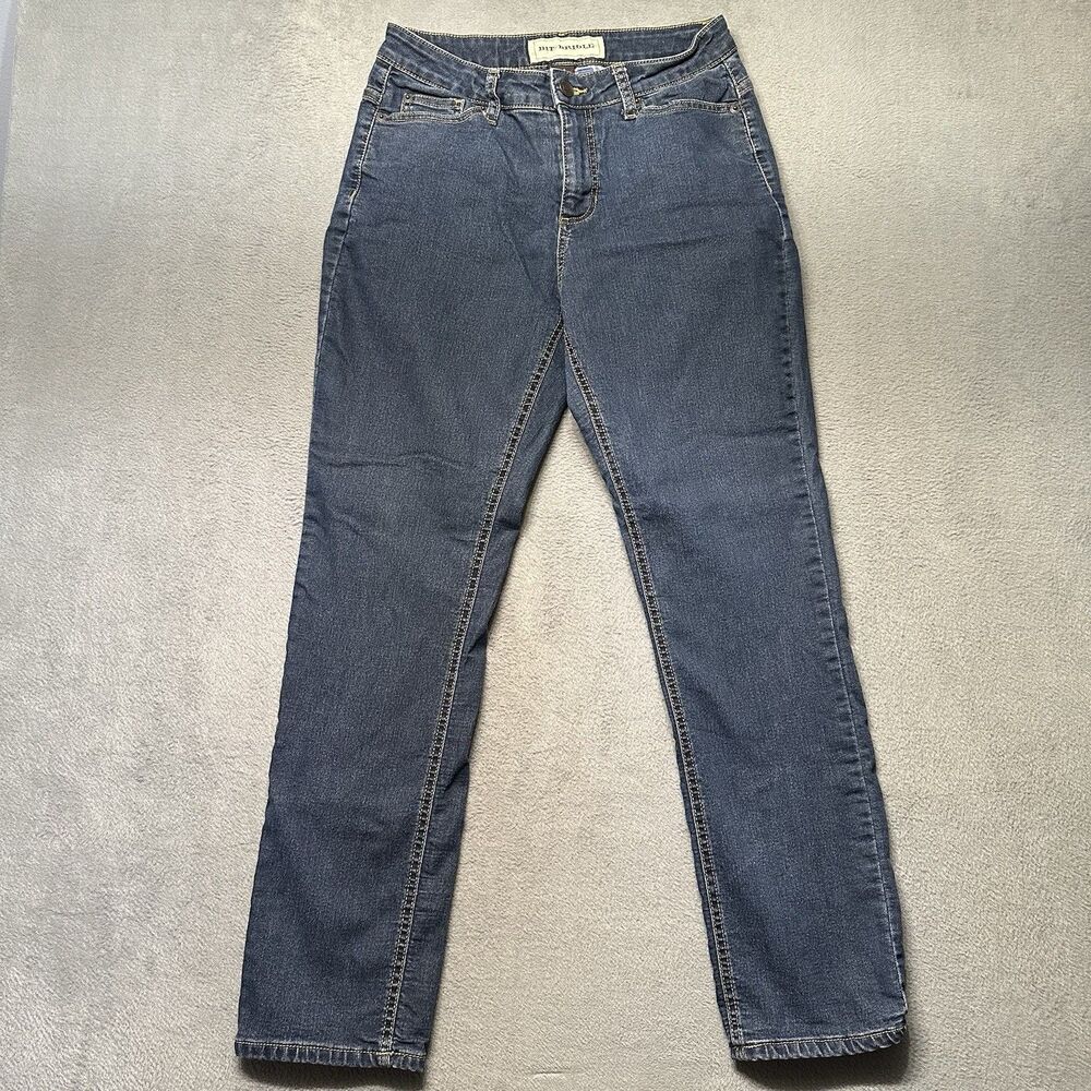 Bit & Bridle Womens 4 Straight Leg Flannel Lined Jeans Blue Stretch Western EUC